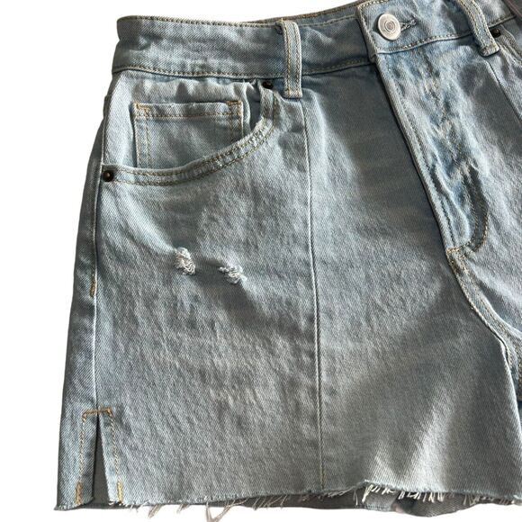 No Boundaries Women's High Rise Denim‎ Shorts Size 9 Light Wash Distressed - Picture 9 of 9